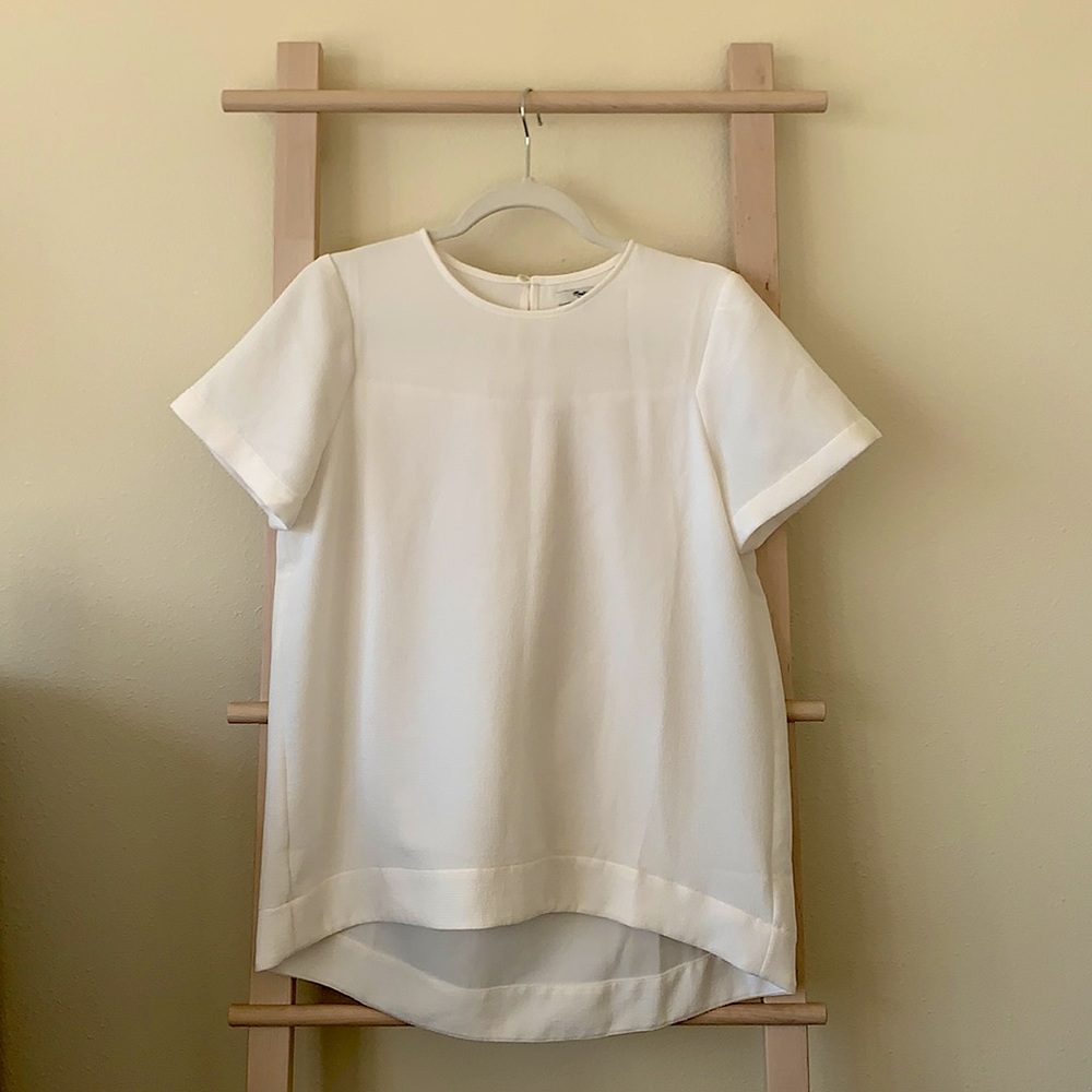 Madewell White Boxy High Low T-Shirt